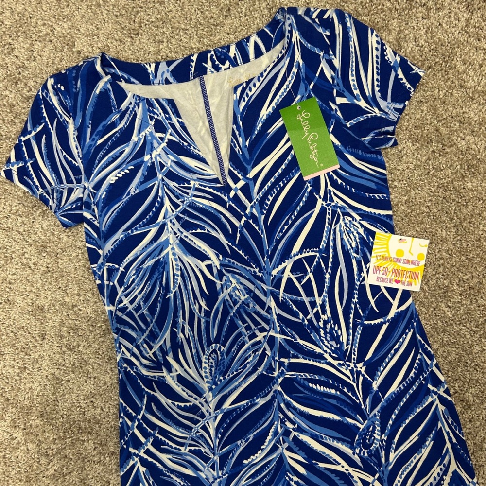 NWT Lilly Pulitzer Sophiletta Dress Twilight Blue Women XXS Early Riser UPF 50+‎